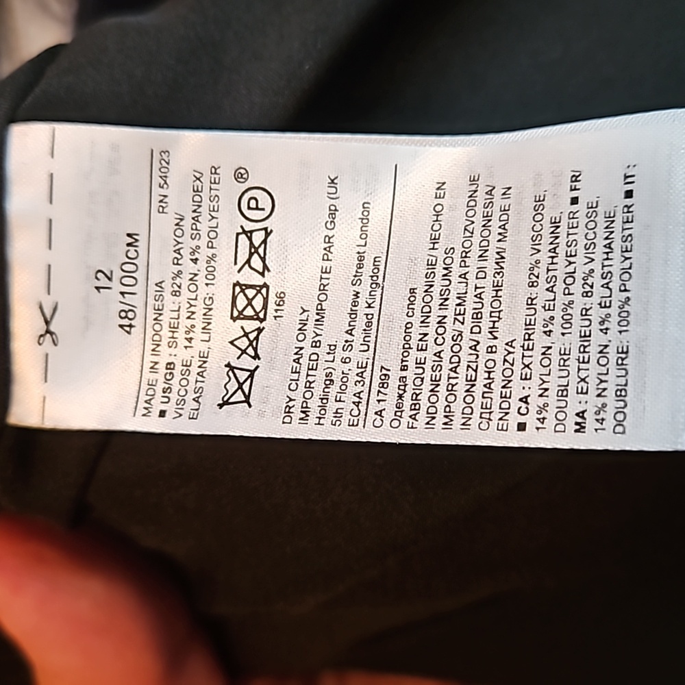 Banana Republic Ponte Scalloped Waist Black Dress - Picture 5 of 7